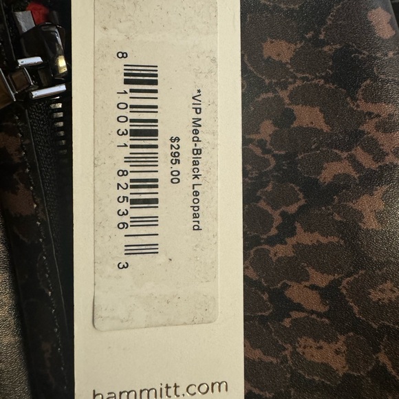 NWT Med VIP Black Leopard Hammitt. GM hardware. Suede red lining. - Picture 8 of 8